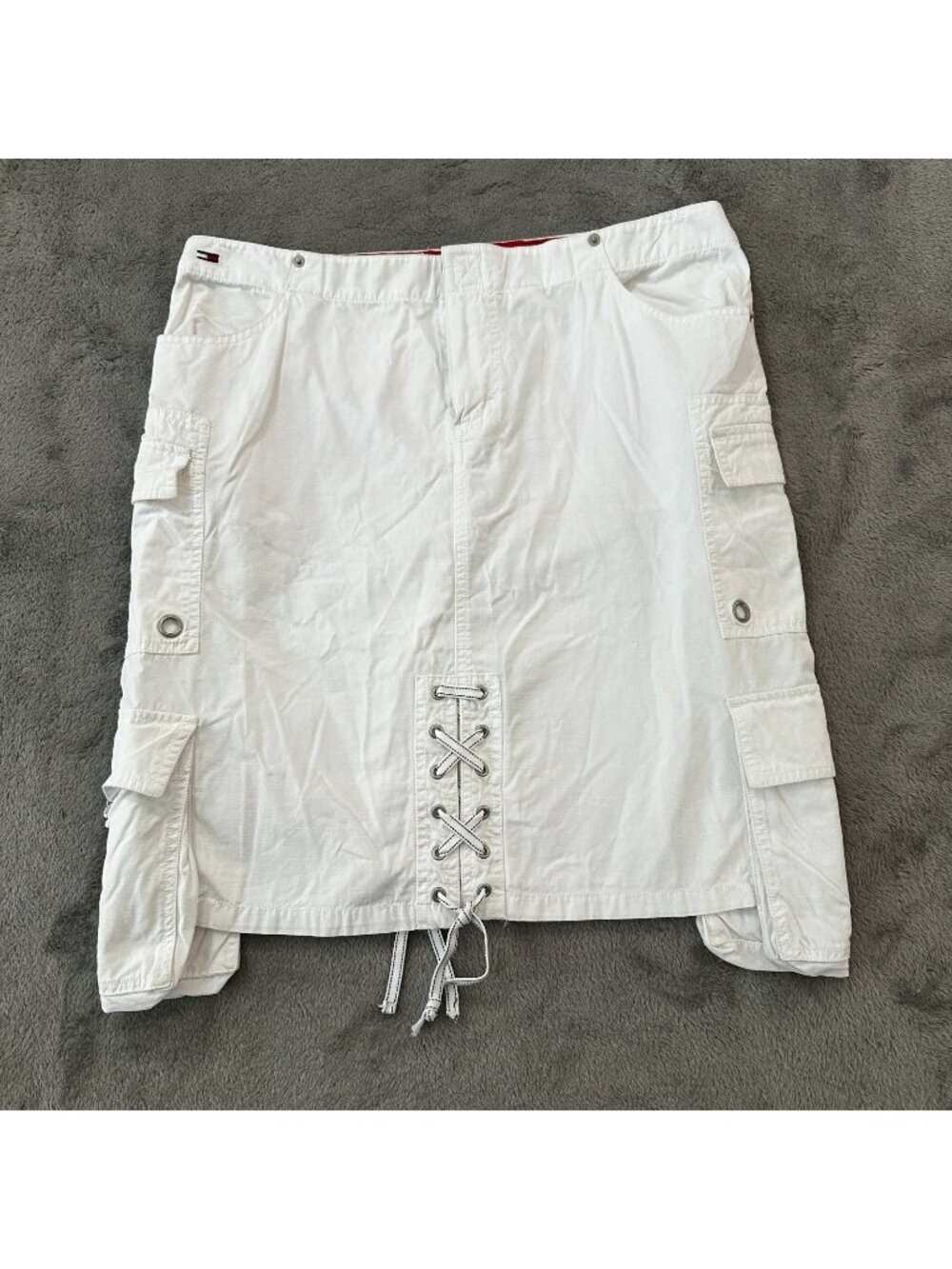 Vintage Tommy Hilfiger Cargo Lace Up Skirt Size 11 90s Y2K Grunge